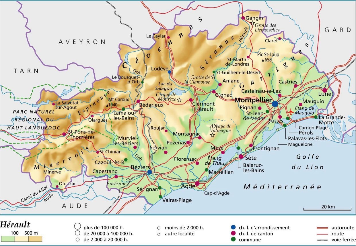 Carte de nos livraisons dans l'Hérault